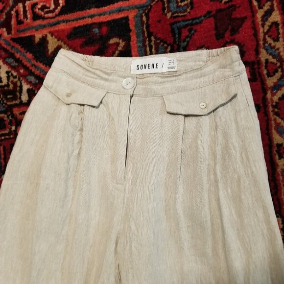 Sovere Anthropologie Instance Linen Pant – Wide Leg High Rise - XS - Picture 5 of 10